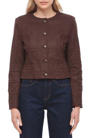 Bagatelle Faux Suede Crop Jacket in Bitter at Nordstrom Rack, Size Medium
