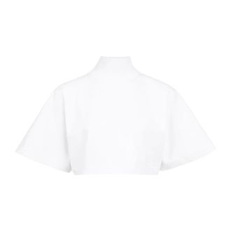Alaia Ribbed Turtleneck T-shirt - female - Ala&iuml;a - Shirts - White - 2XS - Blouses & Shirts
