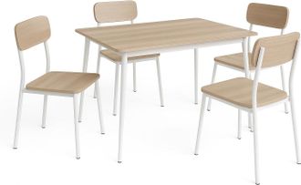 Dupi Conjunto Mesa Y 4 Sillas New Xobe 110x70 Cm Taupe