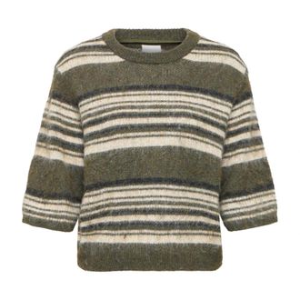 Ichi Ichi - Gebreide kleding - Dames - Truien - Groen - Maat: XS