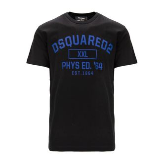 Dsquared2 T-Shirts, male, Black, Size: S Crew Neck T-shirt