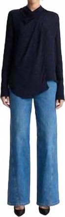 A.L.C. Luna Embellished Silk Top In Blue