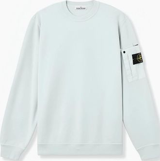 Stone Island Mens Sleeve Pocket Sweatshirt Blue - Size: 38