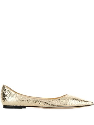 Jimmy Choo London Love ballet flats - Gold