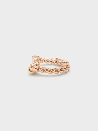 Charles & Keith Sable Rope-Knot Two-Ring Set