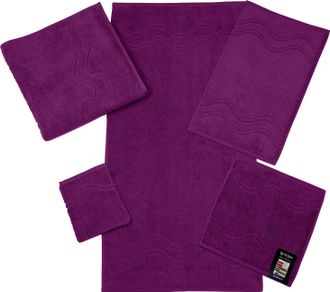 ROSS Waschhandschuh »Cashmere feeling« mit Wellen-Bordüre