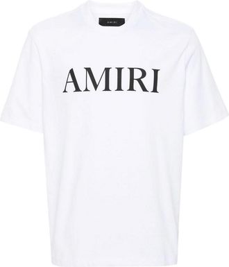 Amiri Cotton T-Shirt With Front Logo Print