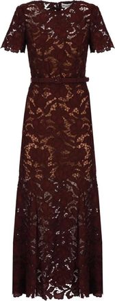 Self Portrait Lace Midi Dress - female - Self Portrait - Maxi Dresses - Purple - 2XS - Dresses