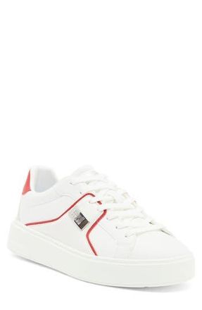 Roberto Cavalli Metal Logo Low Top Sneaker in White/Red at Nordstrom Rack, Size 10