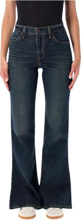Levi's Puddle Snap Flare - Dames - Flared Jeans - Blauw - W27 - Denim - Jeans