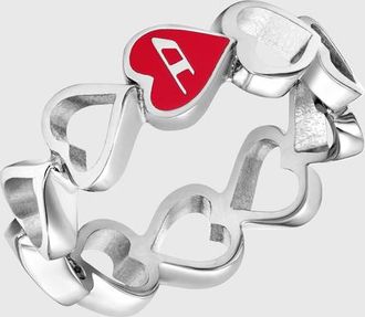 Diesel Stainless Steel Band Ring - Rings - Unisex - Silver