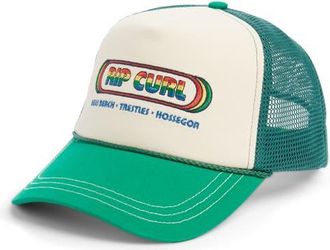 Rip Curl Mixed Revival Trucker Hat in Green at Nordstrom