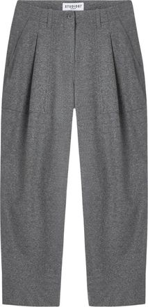 Cambio Tapered Broeken - Dames - Broeken - Grijs - 2XL - Leer - Broeken