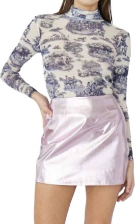 Rachel Antonoff Richard Skirt In Metallic Pink