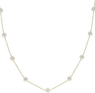 Effy 14K Yellow Gold Freshwater Pearl Layered Necklace, 18 in 14K Gold at Nordstrom
