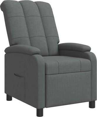 vidaXL Recliner Gris Oscuro Tela Vidaxl