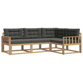 vidaXL Conjunto De Sof&aacute;s De Exterior 3 Pcs Blanco Y Antracita Vidaxl