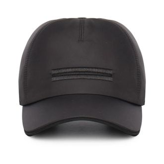 Ermenegildo Zegna Technische Stoffen Baseball Cap - Heren - Petten - Zwart - L - Katoen - Accessoires
