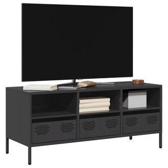 Berkfield Home TV Cabinet Black 101.5x39x43.5 cm Cold-rolled Steel