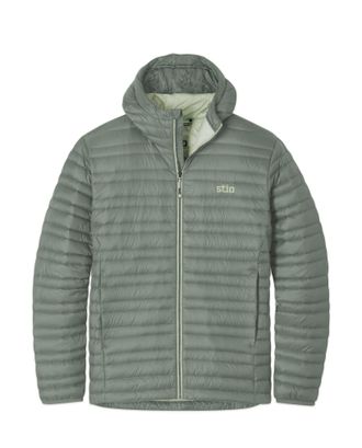 Stio | Mens Pinion Down Hooded Jacket, Size Extra Extra Extra Large in Canyon Rock