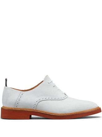 Thom Browne Nubuck Saddle schoenen met microzool - Wit