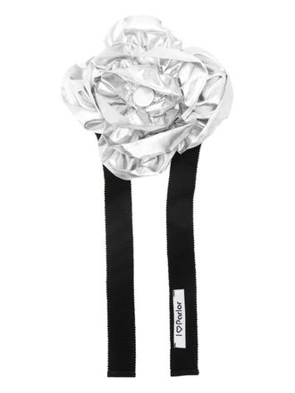 Parlor floral-detail choker - women - Fabric - One Size - Silver