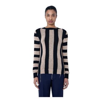 Dries Van Noten Round-neck Knitwear, female, Multicolor, Size: XS Striped Knit Sweater