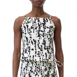 Closed Womens Printed Tank Top In Dune Beige