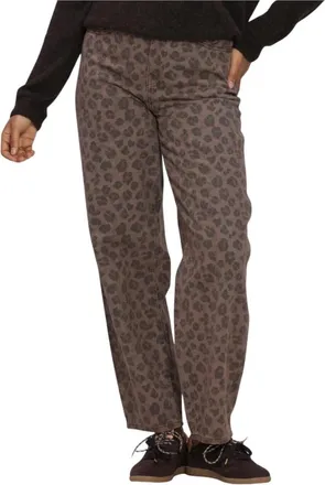 By-Bar Amsterdam Jeans, Dames, Bruin, XS, Katoen, Lew Cheetah Broek