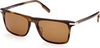 Ermenegildo Zegna EZ0204 52E Mens Sunglasses Tortoiseshell Size 56