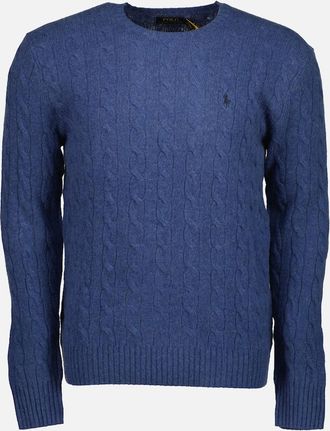 Ralph Lauren Mens Cable-Knit Wool/Cashmer Jumper - Navy - Size: 42