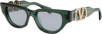 Valentino Garavani Stijlvolle Zonnebril - unisex - Zonnebrillen - Groen - 50 MM - Accessoires
