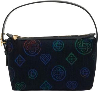 Casablanca Handbags, female, Blue, Size: ONE SIZE Leather Logo Bag