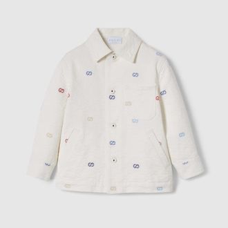 Gucci Kids - GG Cotton Jacket, White, Ready-to-wear