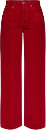 Ami Rechte Jeans - Dames - Regular Fit Jeans - Rood - W26 - Katoen - Jeans