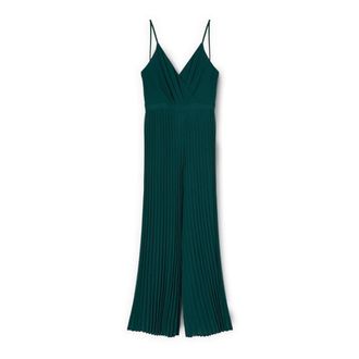 Motivi Lange geplooide cr&ecirc;pe jumpsuit - Dames - Jumpsuits - Groen - XL - Polyester - Jumpsuits & Playsuits