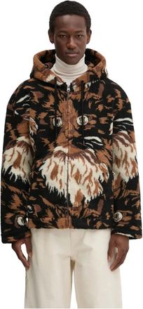 J.W.Anderson Zip-Through Hoodie - Heren - Jassen - Bruin - Maat: XL Wol