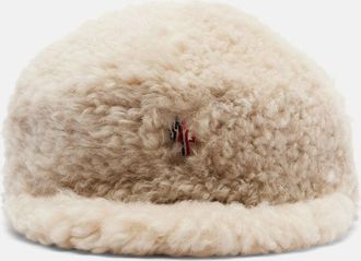 Moncler Logo shearling hat