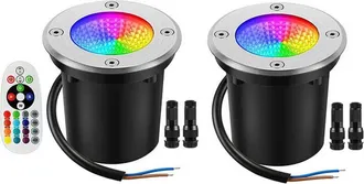 OEM Luces Led Rgbw De 10 W, Luz Blanca C&aacute;lida, De Bajo Voltaje Para Exteriores - Iluminaci&oacute;n Exterior Impermeable Ip67 De 12 V-24 V - Control Remoto Inclu