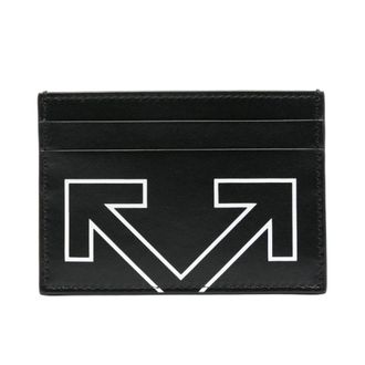 Off-white Wallets & Cardholders, male, Black, Size: ONE SIZE Heritage Card Case