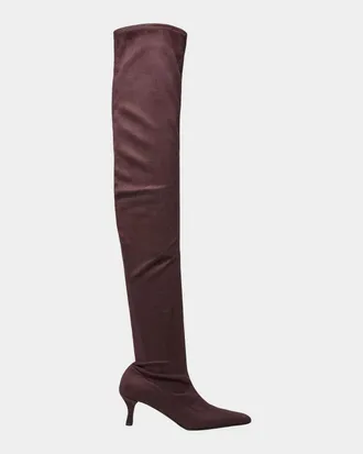 Proenza Schouler 60mm Trap Suede Over-the-Knee Boots