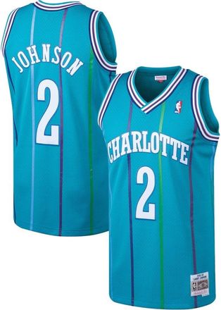 Mitchell & Ness Mens Mitchell & Ness Larry Johnson Teal Charlotte Hornets 1992/93 Hardwood Classics Swingman Jersey at Nordstrom, Size Medium