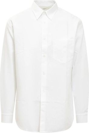 Cellar Door Mark Shirt - Heren - Zakelijke Overhemden - Wit - L - Overhemden