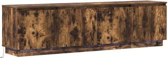 vidaXL Vidaxl - tv cabinet with led Smoked oak 180 x 38 x 49 cm Engineered Wood
