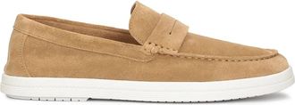 Kazar Beige instap sneakers op een witte zool - Heren - Loafers - Beige - 42 EU - Leer - Schoenen