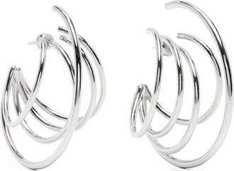 Panconesi Accessoires, Dames, Grijs, ONE Size, Orbit Oorbellen Large