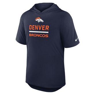 Nike Denver Broncos Nike Mens Dri-FIT NFL Hooded T-Shirt in Blue | 03NB41S8W-D0B