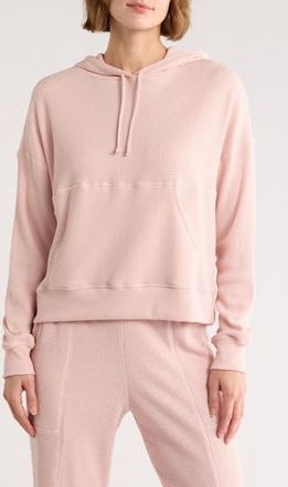 Yogalicious Brushed Waffle Knit Hoodie in Porcelain Petal at Nordstrom Rack, Size X-Small