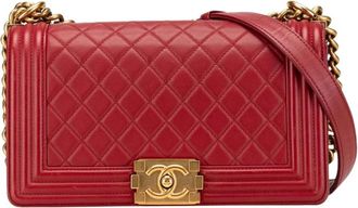 Chanel Pre-owned Old Medium Lambskin Boy Flap - - Pre-owned - Donna - Rosso - ONE SIZE