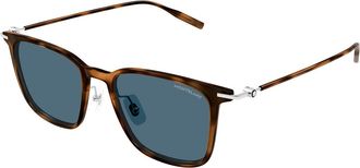 Montblanc MB0354S Asian Fit 004 Mens Sunglasses Tortoiseshell Size 52